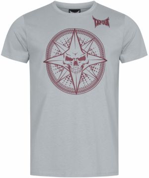 Tapout Tričko 'Skrape'  sivá melírovaná / karmínovo červená
