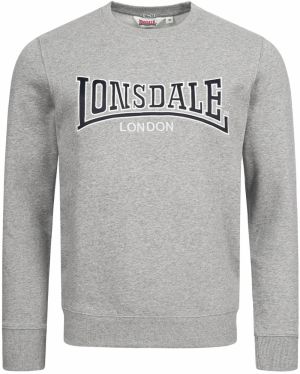 LONSDALE Mikina 'Berger LP181'  tmavomodrá / sivá melírovaná / biela