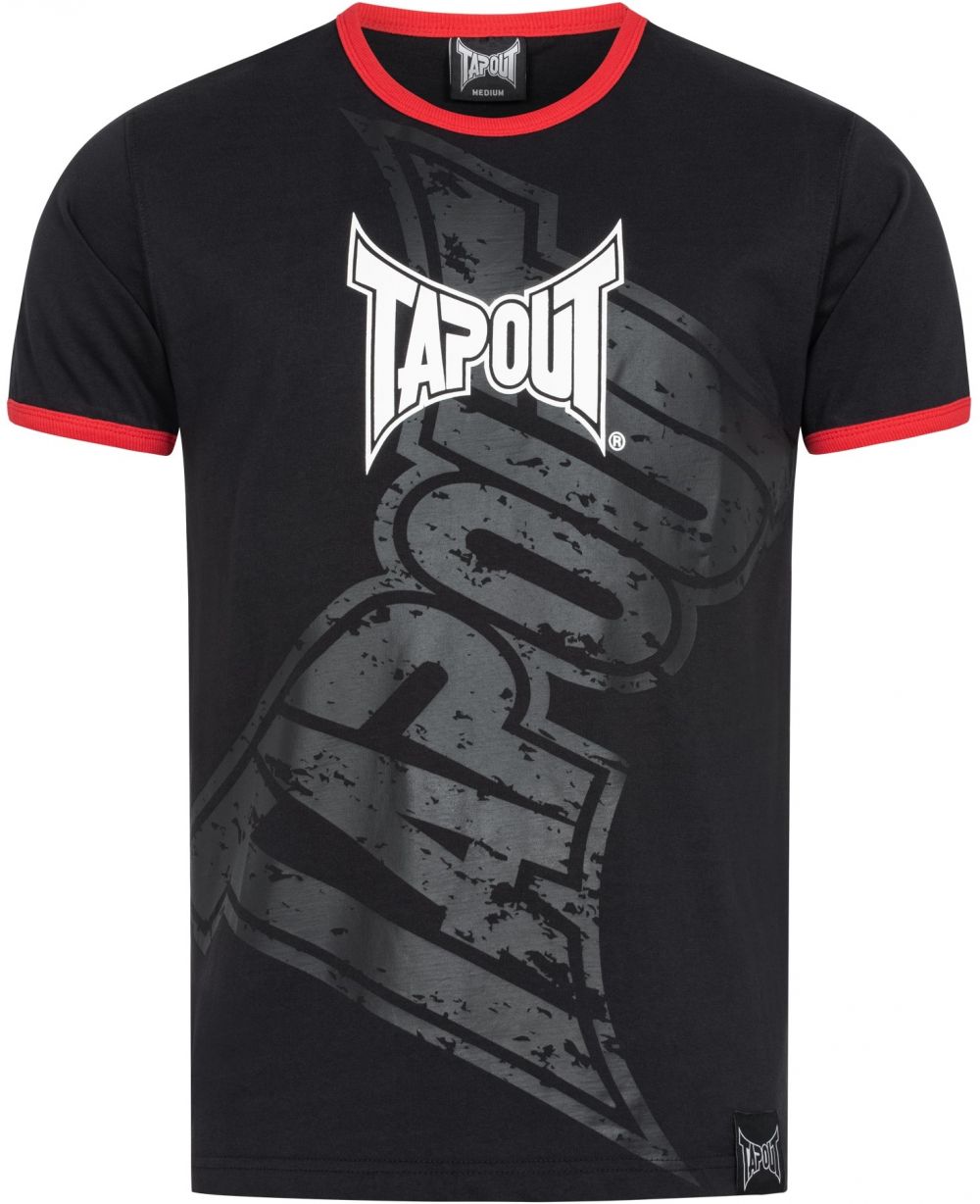 Tapout Tričko 'Trashed'  tmavosivá / červená / čierna / biela