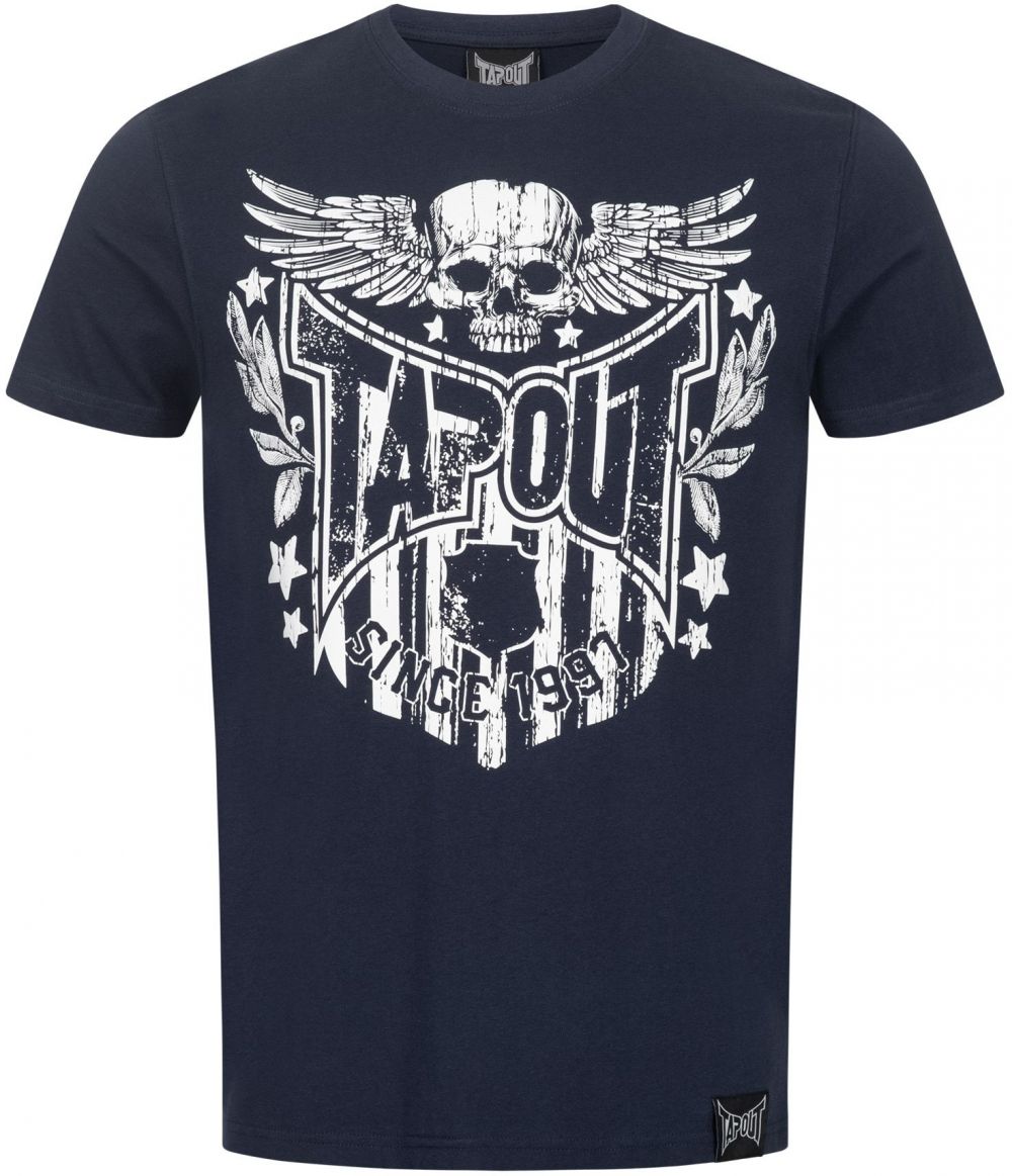 Tapout Tričko 'Westlake'  námornícka modrá / biela