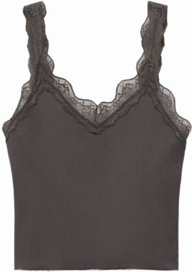 MANGO Top 'RAVEN'  antracitová