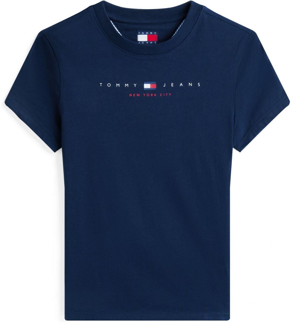 Tommy Jeans Tričko  námornícka modrá / červená / biela