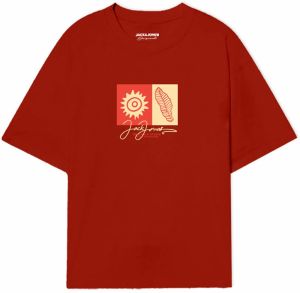 Jack & Jones Plus Tričko 'JORCANGGU'  hrdzavohnedá