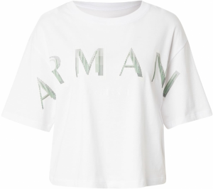 ARMANI EXCHANGE Tričko  svetlozelená / biela