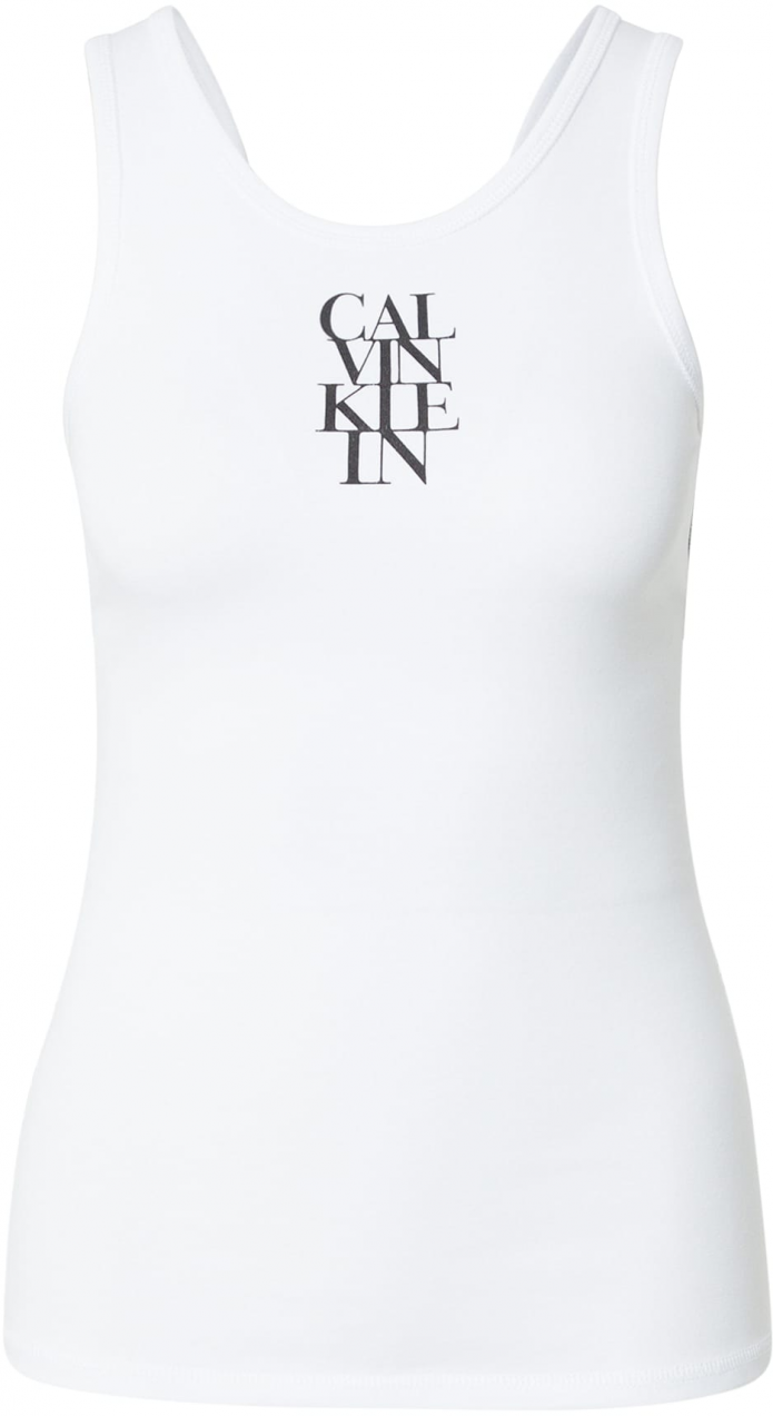 Calvin Klein Jeans Top  čierna / biela