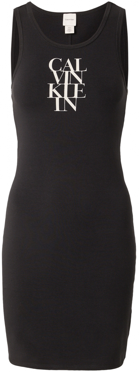 Calvin Klein Jeans Šaty  čierna / biela