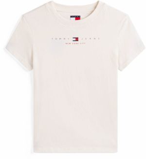 Tommy Jeans Tričko  biela ako vlna