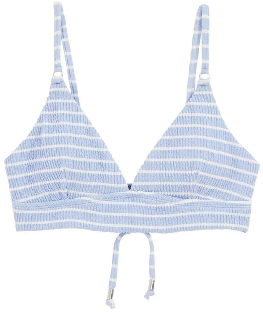 WE Fashion Bikinový top  svetlomodrá / biela