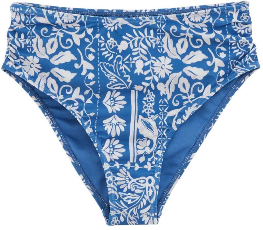 WE Fashion Bikinové nohavičky  kráľovská modrá / biela