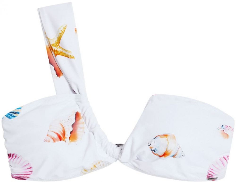 Desigual Bikinový top 'Seashell'  kráľovská modrá / tmavooranžová / ružová / biela