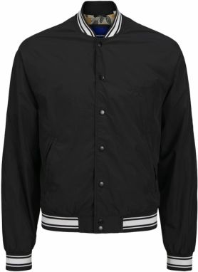 JACK & JONES Prechodná bunda 'JORAlmeria'  čierna / biela