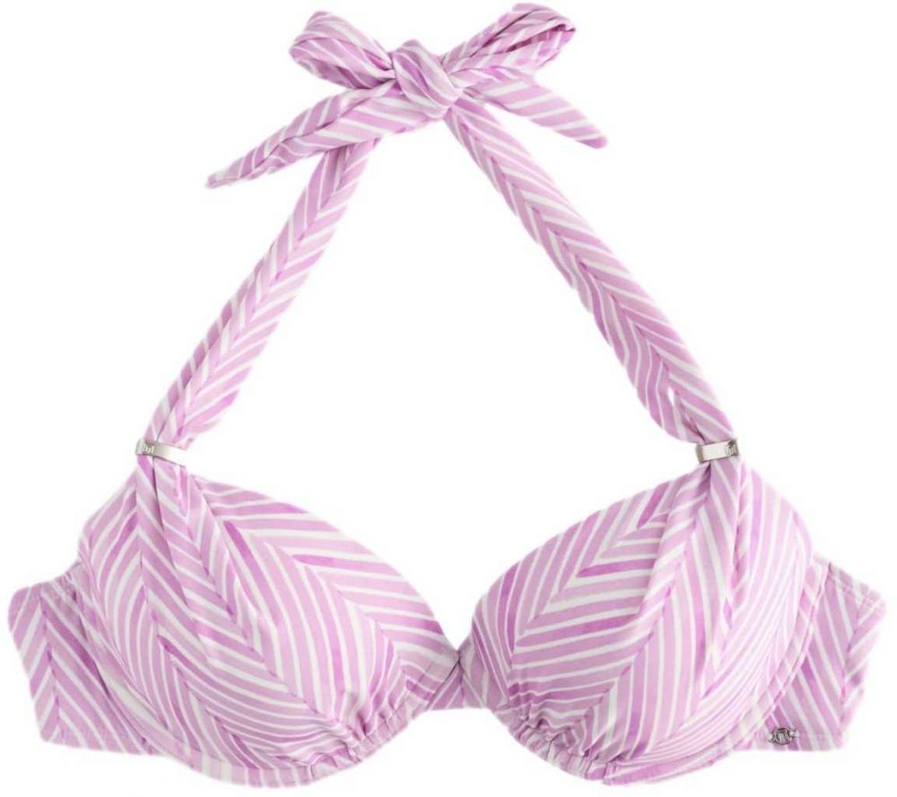 Next Bikinový top  svetlofialová / biela