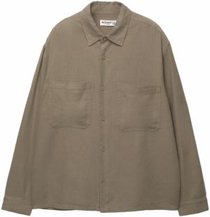 Pull&Bear Košeľa  farby bahna