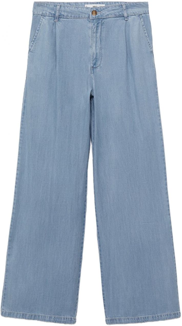 MANGO Plisované rifle 'CRETA'  modrá denim