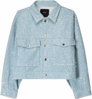 Bershka Prechodná bunda  modrá denim