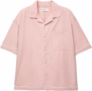 Pull&Bear Košeľa  ružová / biela