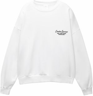 Pull&Bear Mikina  čierna / biela