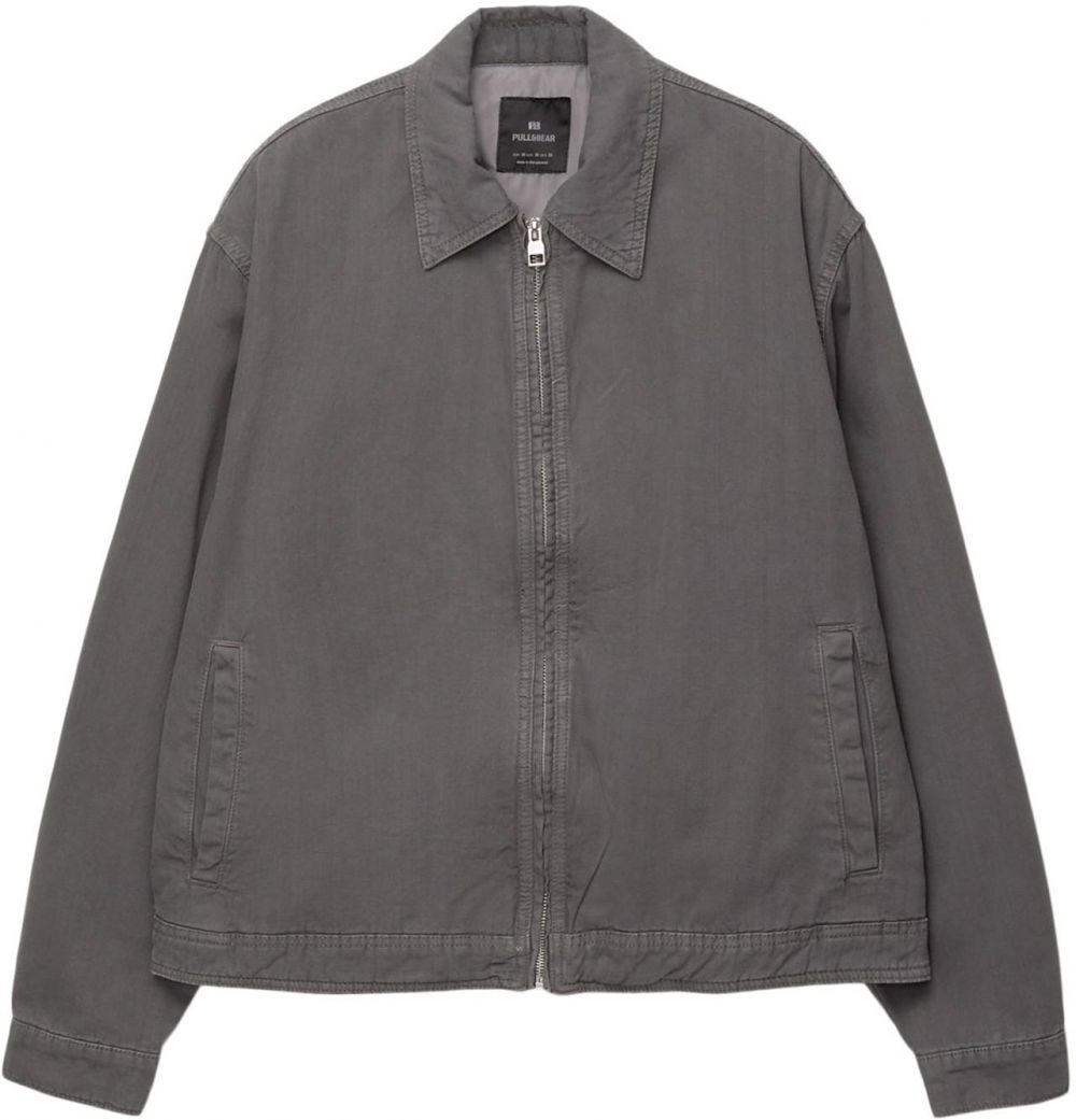 Pull&Bear Prechodná bunda  čierny denim