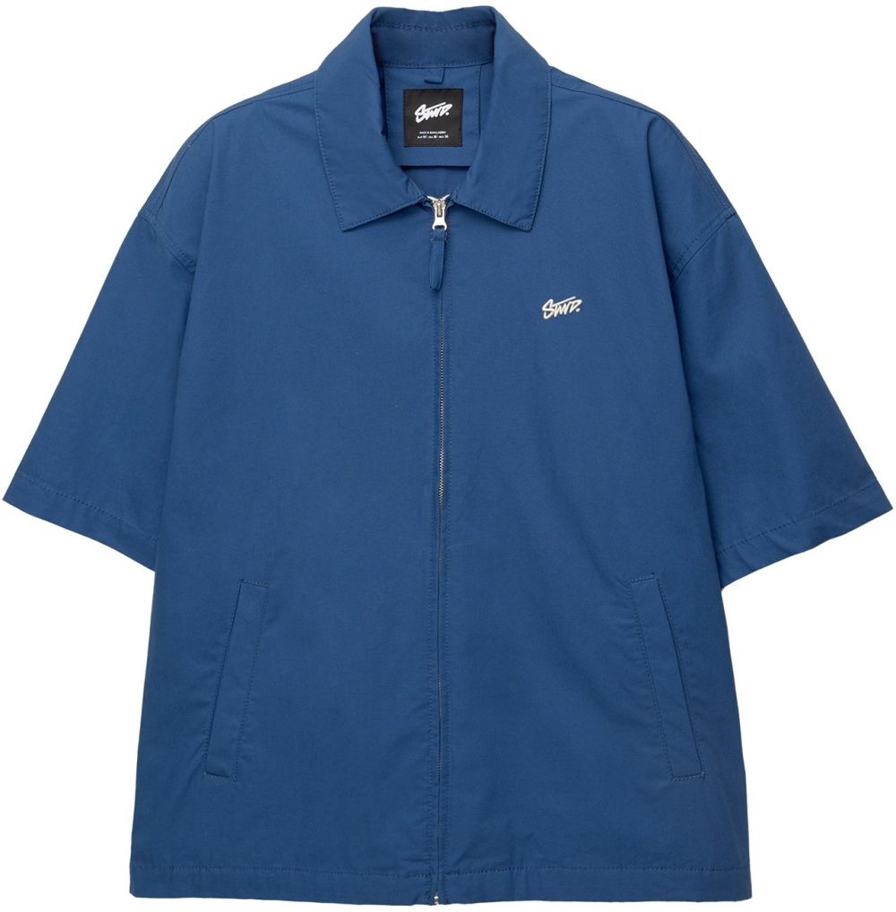 Pull&Bear Prechodná bunda  modrá / biela