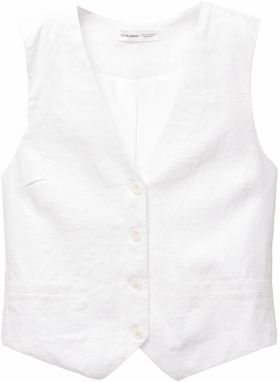 Pull&Bear Vesta k obleku  biela