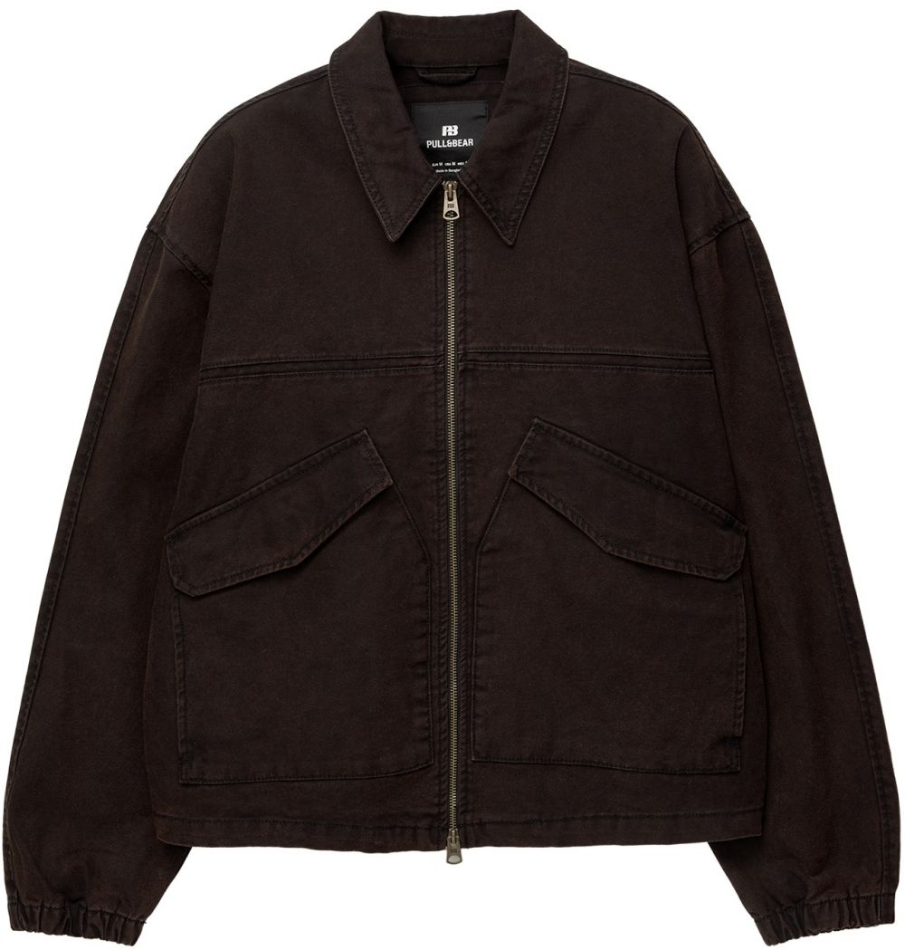 Pull&Bear Prechodná bunda  čierna
