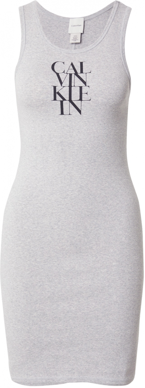 Calvin Klein Jeans Šaty  sivá melírovaná / čierna