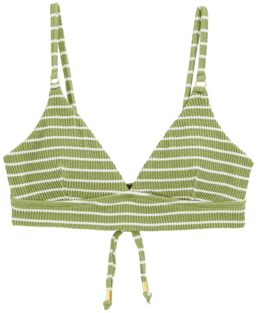 WE Fashion Bikinový top  limetová / biela