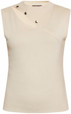 faina Vyšívaný top  piesková