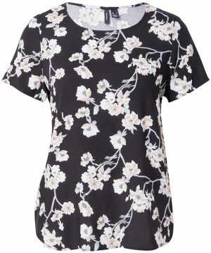 VERO MODA Tričko 'EASY JOY'  piesková / zelená / čierna / biela