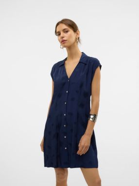 VERO MODA Košeľové šaty  námornícka modrá