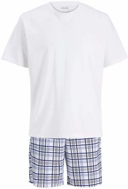 JACK & JONES Krátke pyžamo 'JACMax'  námornícka modrá / čierna / biela