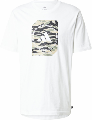 ADIDAS SPORTSWEAR Funkčné tričko  tmelová / svetlozelená / čierna / biela