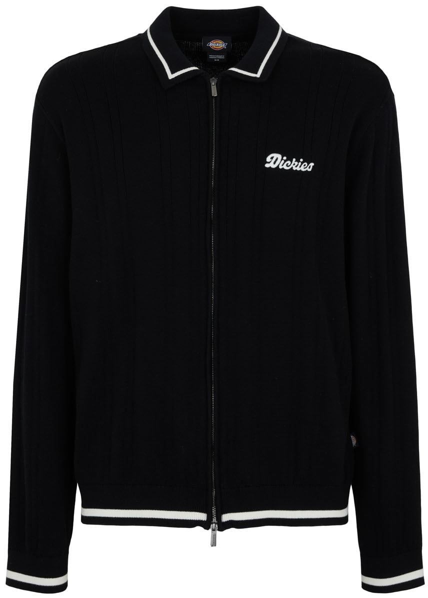 DICKIES Kardigán 'Lewistown'  čierna / biela
