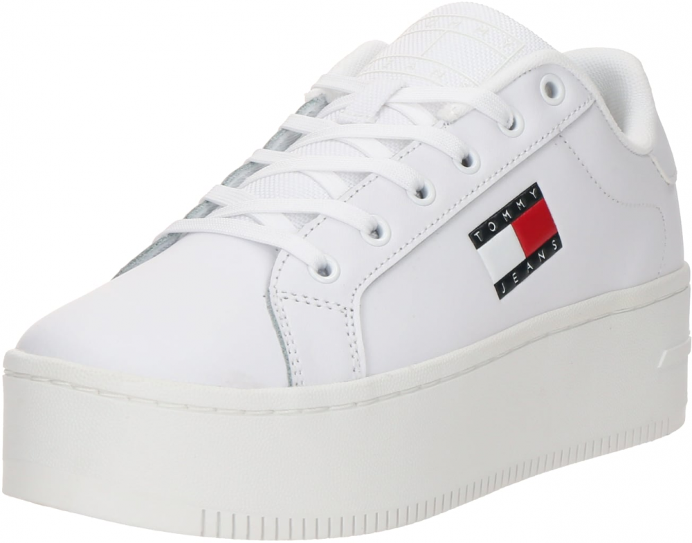 Tommy Jeans Nízke tenisky  červená / čierna / biela
