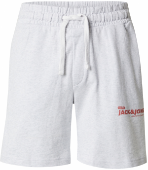 JACK & JONES Nohavice 'JPSTGORDON'  červená / biela melírovaná
