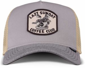 DJINNS Čiapka 'HFT Coffee Club'  svetlosivá / čierna