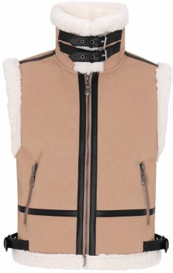DreiMaster Vintage Vesta  farba ťavej srsti / čierna / biela