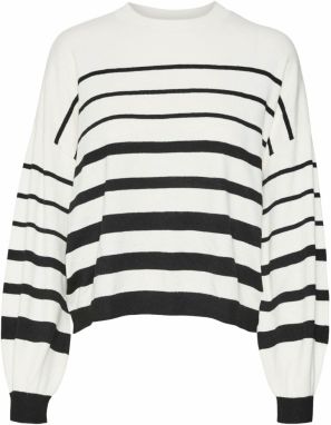 VERO MODA Sveter 'Rain'  svetlobéžová / čierna
