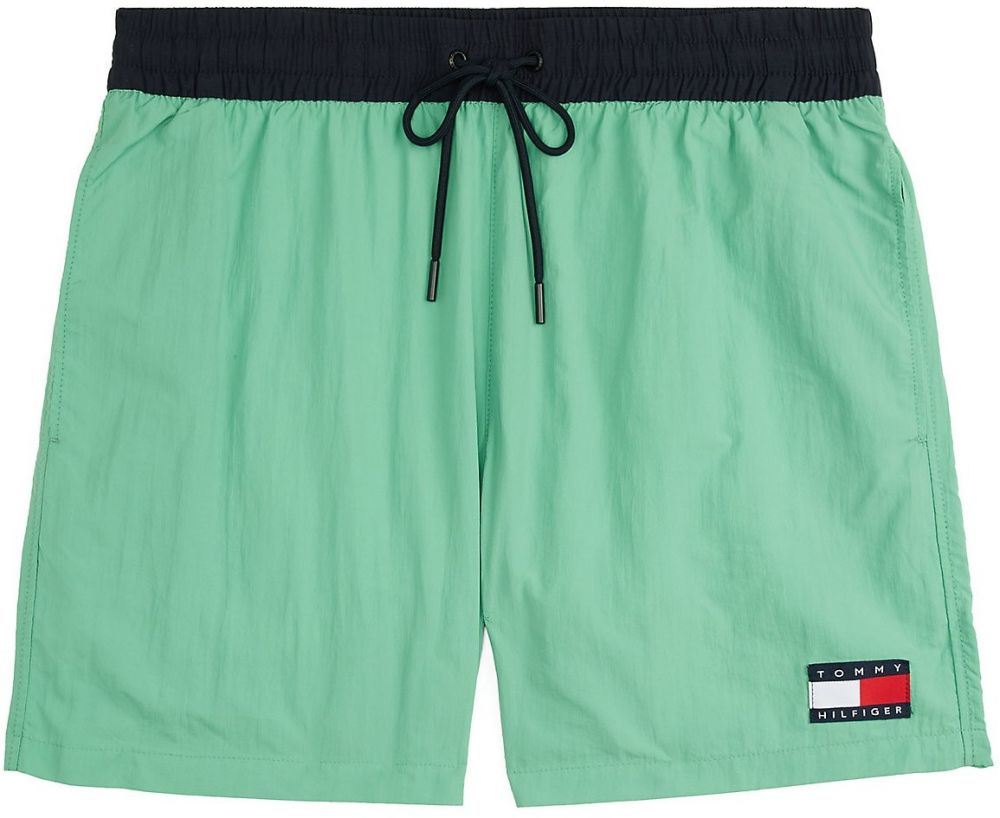 Tommy Hilfiger Underwear Plavecké šortky 'Heritage'  námornícka modrá / svetlozelená / červená / biela