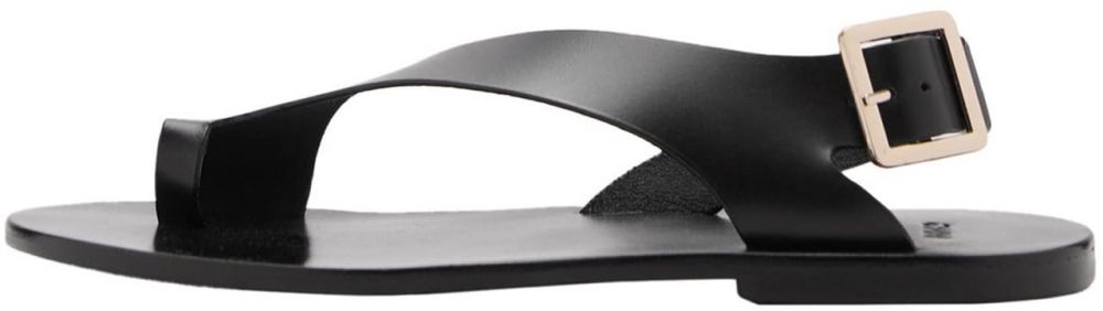 MANGO Remienkové sandále  čierna