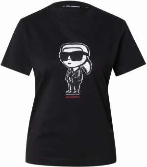 Karl Lagerfeld Tričko 'Ikon'  brusnicová / čierna / biela