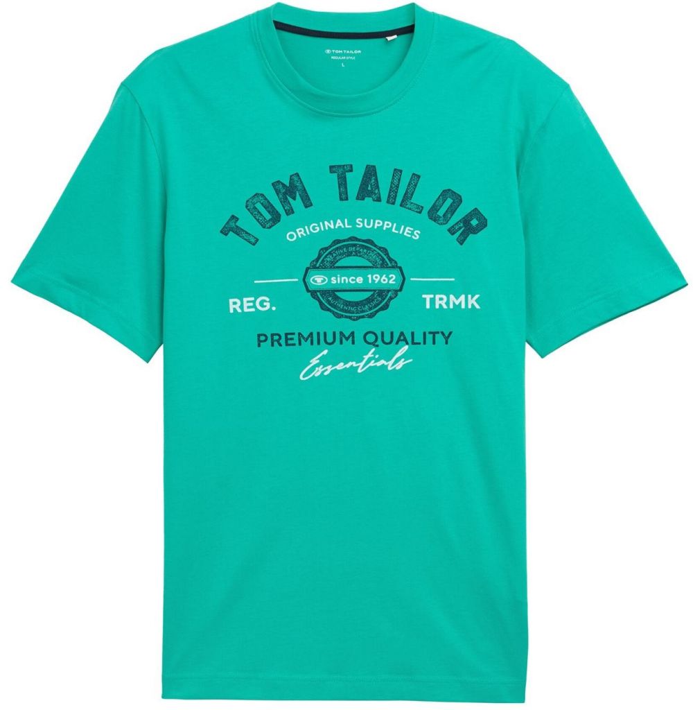 TOM TAILOR Tričko  svetlozelená / tmavozelená / biela