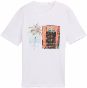 TOM TAILOR Tričko  béžová / tyrkysová / marhuľová / biela
