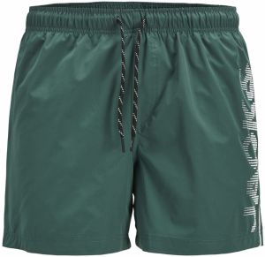 JACK & JONES Plavecké šortky 'JPSTMaui'  smaragdová / biela