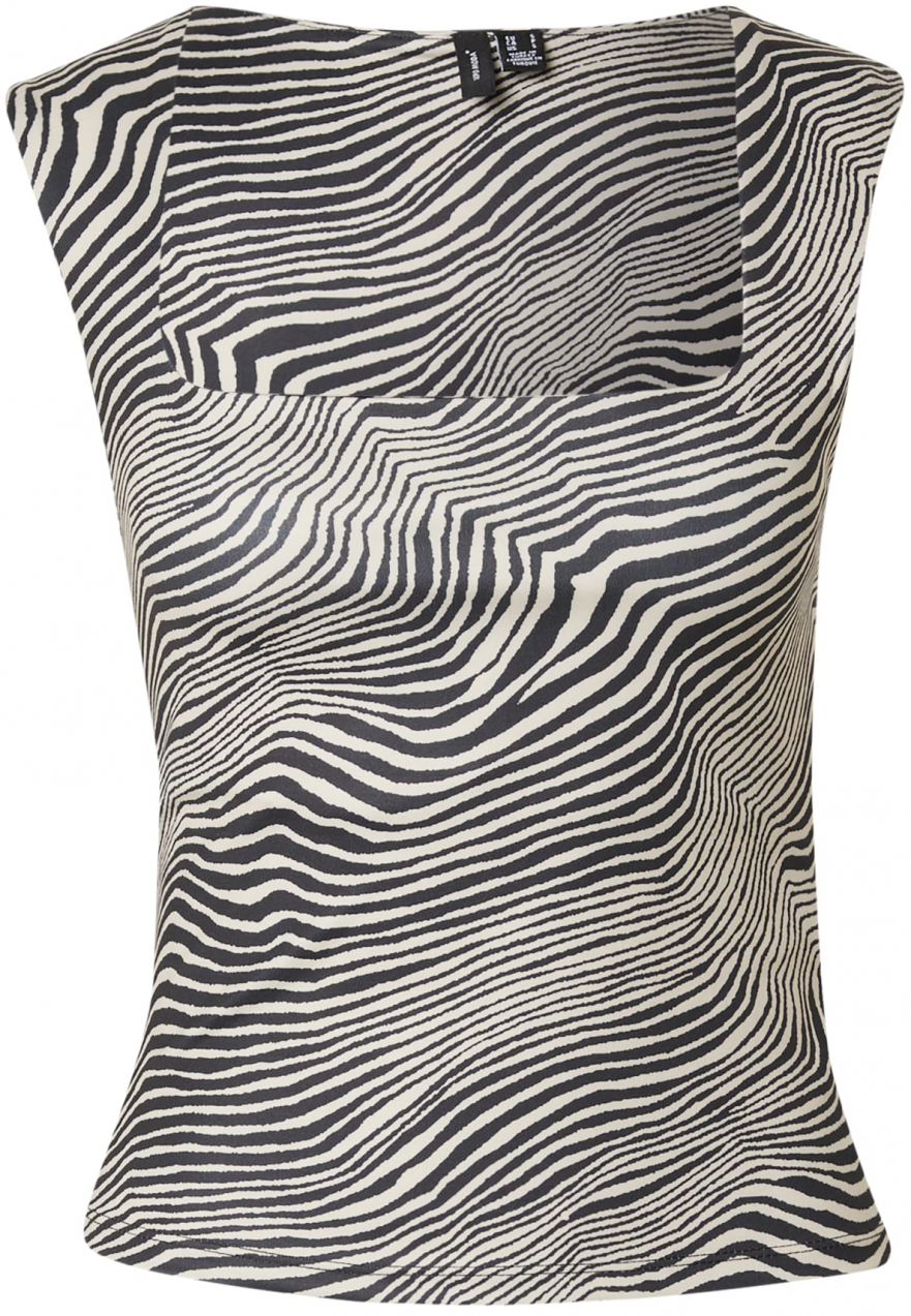 VERO MODA Top 'VMMillion'  krémová / čierna