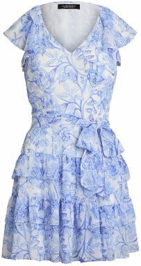 Lauren Ralph Lauren Letné šaty 'POLY'  azúrová / biela