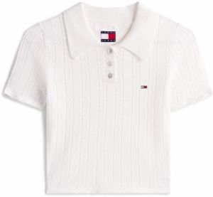 Tommy Jeans Sveter  nebielená / námornícka modrá / červená