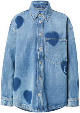 HUGO Prechodná bunda 'Garesa_2_B'  modrá / modrá denim