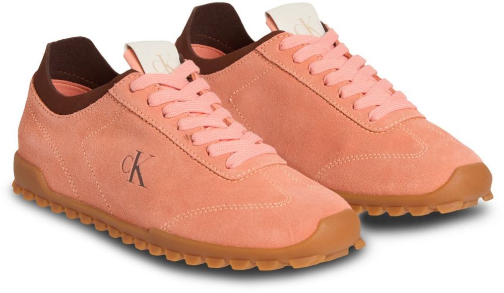 Calvin Klein Jeans Nízke tenisky  hnedá / oranžová