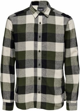 Only & Sons Košeľa 'ONSGudmund'  kaki / olivová / čierna / biela